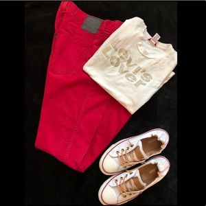Red Hot Levi Jeans